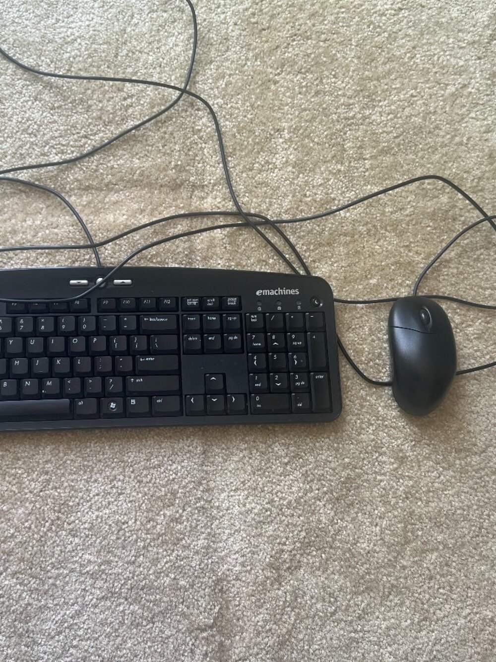 💻 eMachines KB0511 Wired Keyboard & Logitech M-SBF96 Optical Mouse Desktop Set
